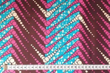 Preview: PINK STRIPES Waxprint Stoff